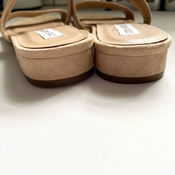 STEVE MADDEN Lacole Two Strap Beige Nude Sandals 10 - Picture 5 of 7